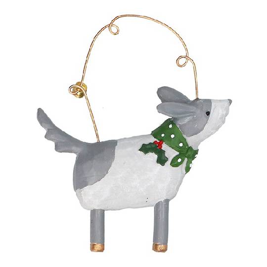Resin Xmas Rural Animal, Dog 7cm *ETA Nov